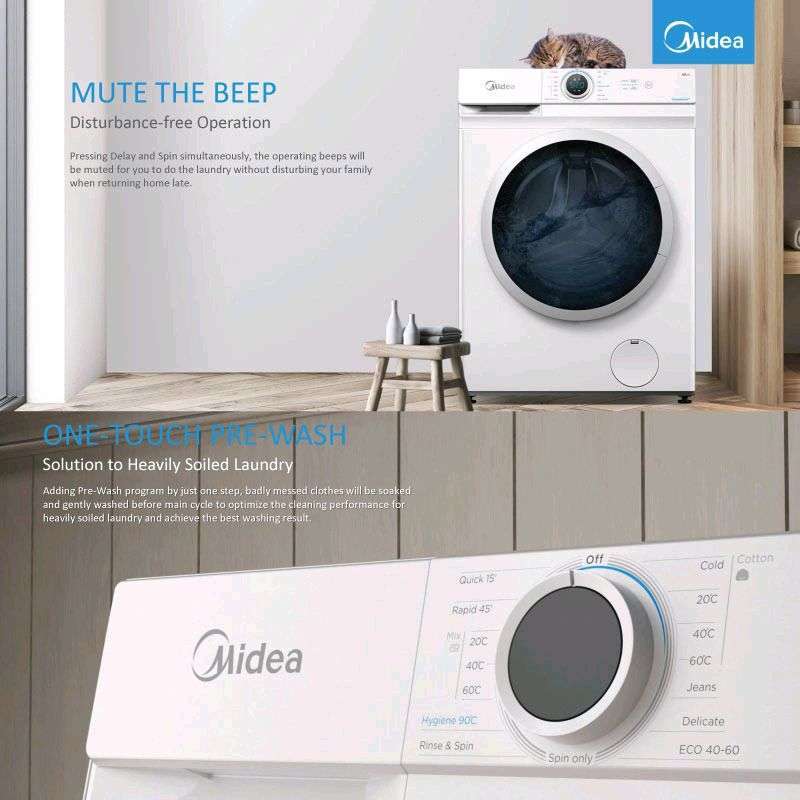 Jual Midea Mesin Cuci Front Loading 7.5 Kg Fitur Air Panas White Mf100w75 Original Di Seller Gudang Royal - Gudangroyal - Kota Makassar | Blibli