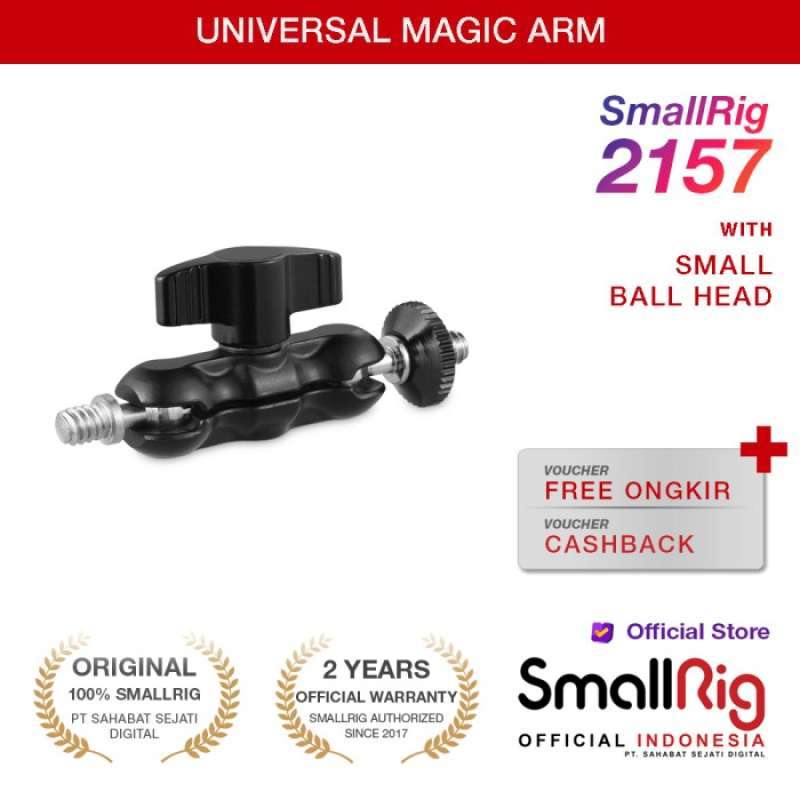 SmallRig Universal Magic Arm With Small Ballhead (Model 2157) – For Monitors, LED Lights, Cameras