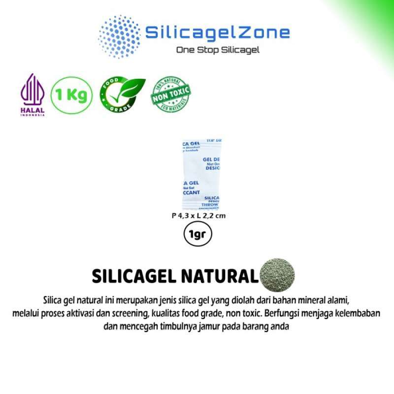 Jual Silica Gel Natural / Silika Gel Natural 1kg Termurah Food Grade