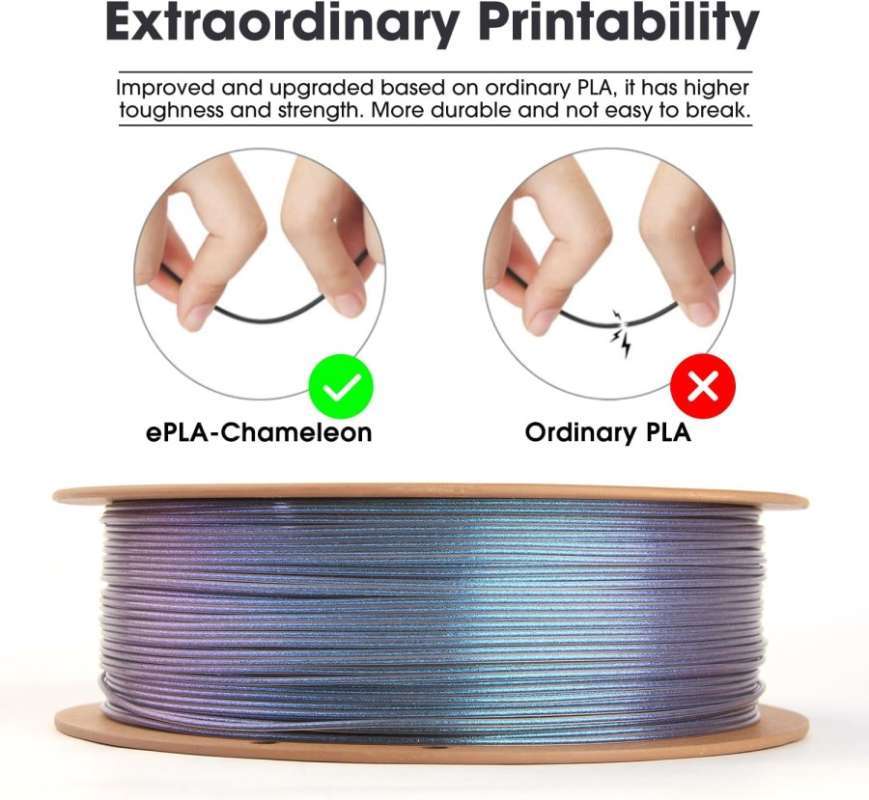 Jual Esun Chameleon Pla Filament Kg Shiny Twinkling 3d Printer