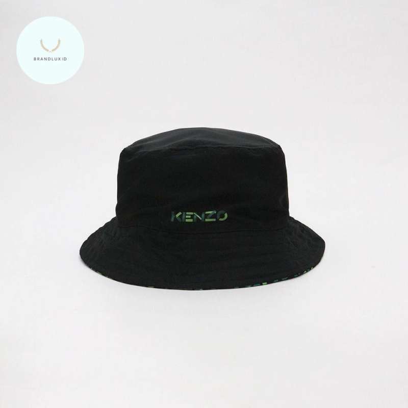 Jual Kenzo Reversible All Over Logo Bucket Hat Green Di  display picture 1