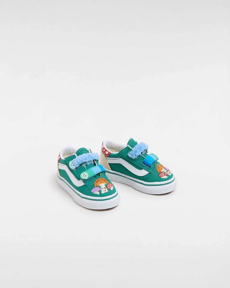 Vans Toddler Old Skool V Mushroom Green Shoes VN000D1CGRN