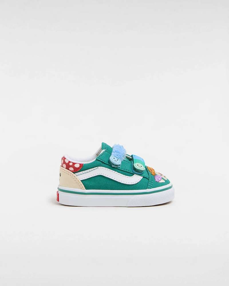 Vans Toddler Old Skool V Mushroom Green Shoes (VN000D1CGRN)