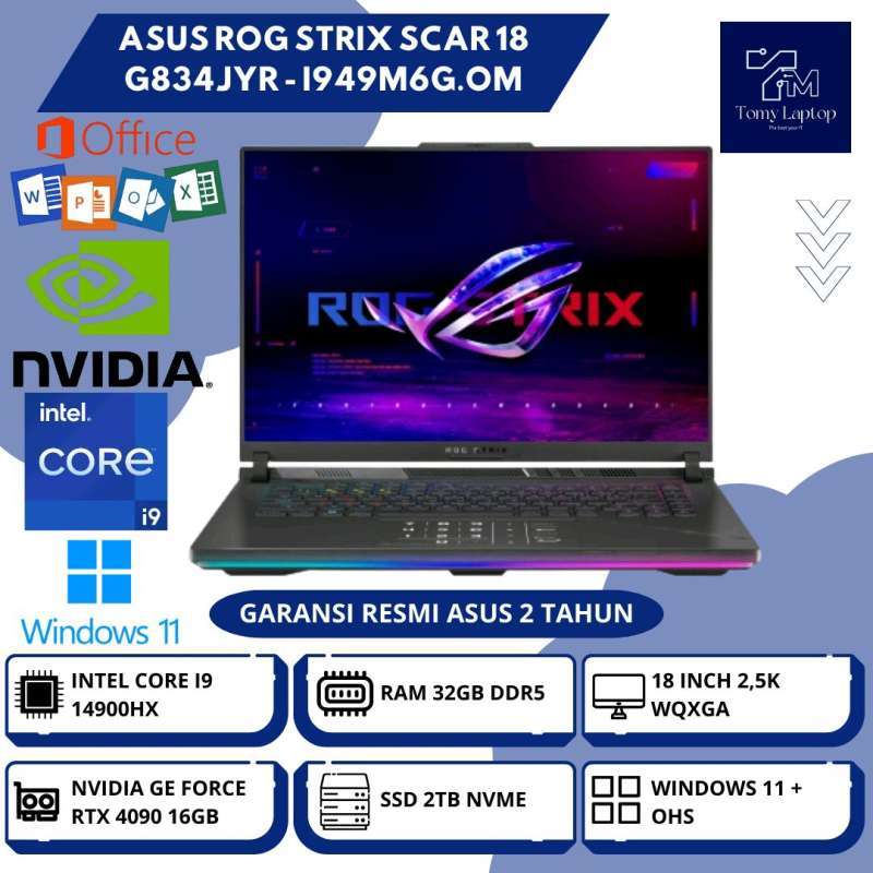 32gb I9 Laptop Jual Laptop Baru Asus Rog Strix Scar 18 G834jyr