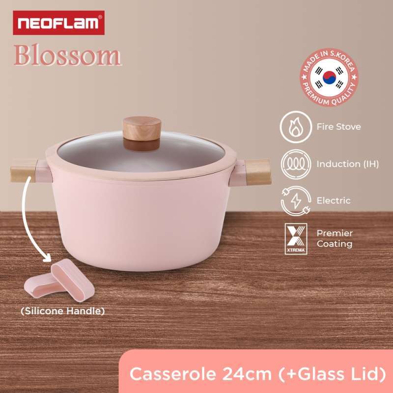 Promo Neoflam 20cm Blossom Casserole Dengan Tutup Panci Sup
