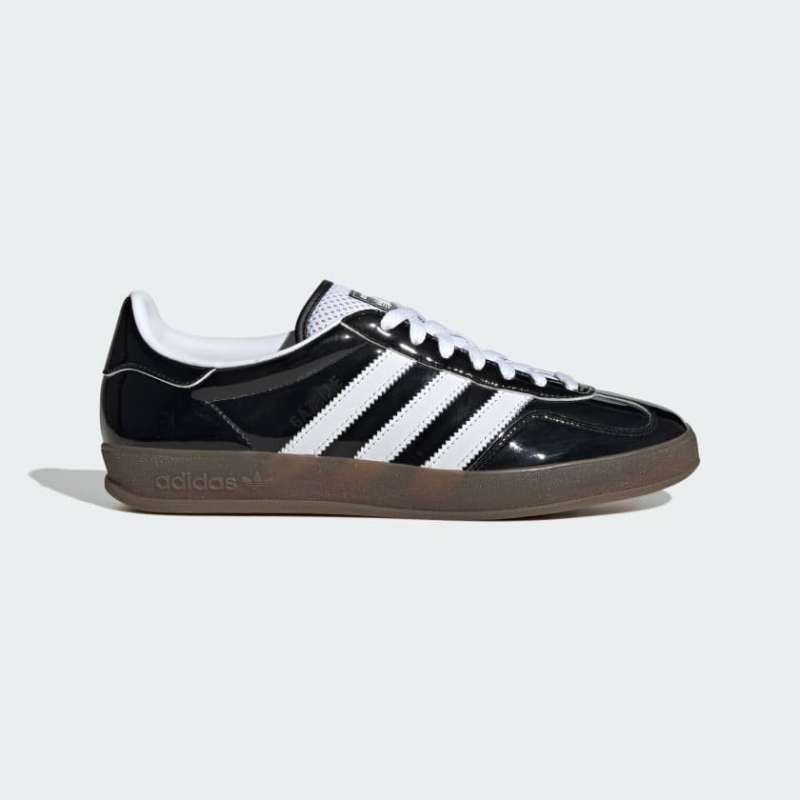 adidas gazelle silver green womens ADIDAS Gazelle Indoor Satin Black Leather