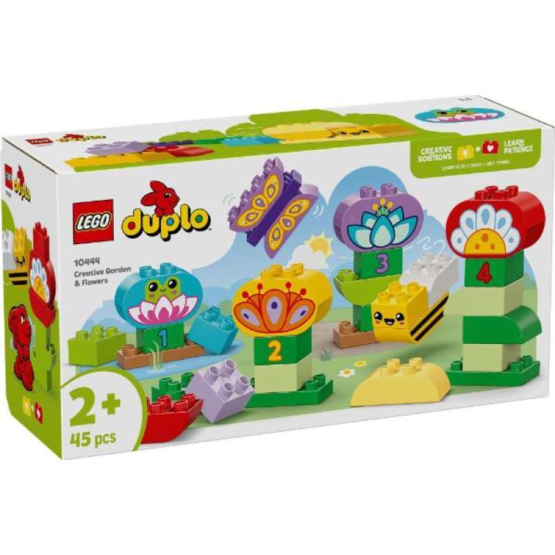 LEGO DUPLO 10444 Creative Garden Flowers (45 Pieces) Building Blocks for  Kids (2 Tahun+)