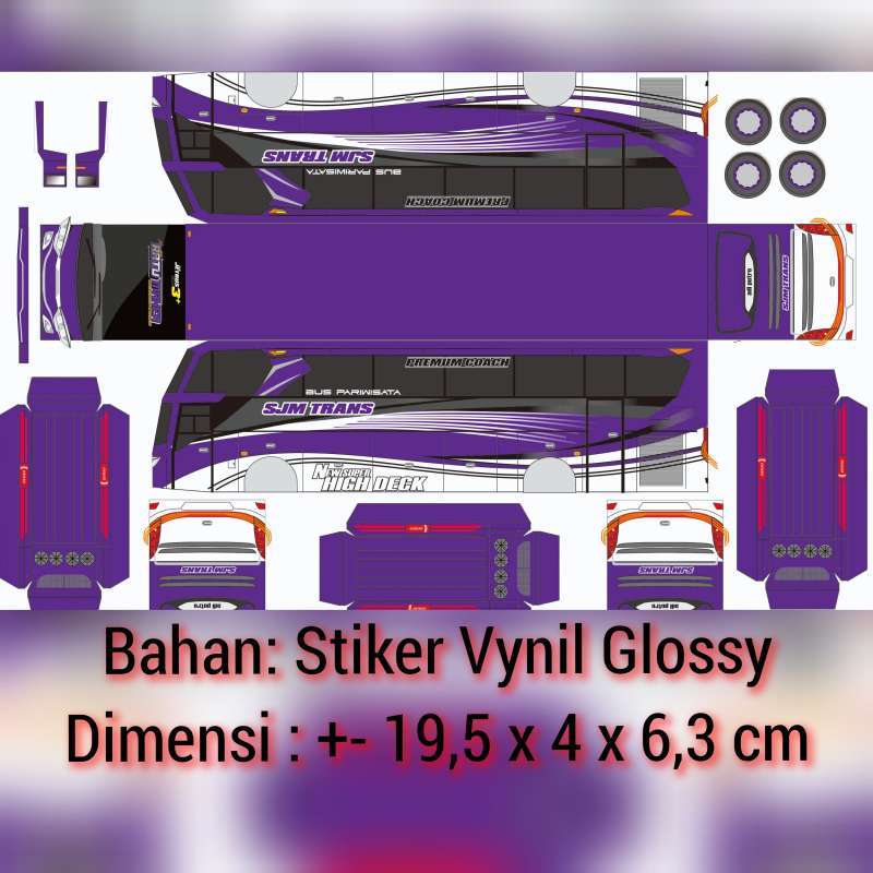 Jual Miniatur Bus Sjm Trans Ratu Maher Papercraft Kurniatravel ...