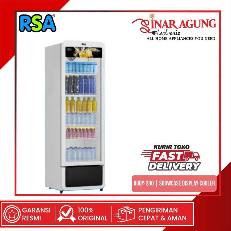 Promo Rsa Ruby-280 Showcase Display Cooler 280 L No Frost - Garansi ...