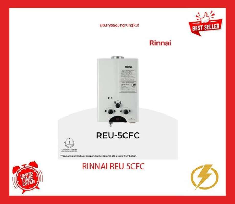 Reu 5cfm Rinnai Tankless Water Heater Low Pressure Jual Water
