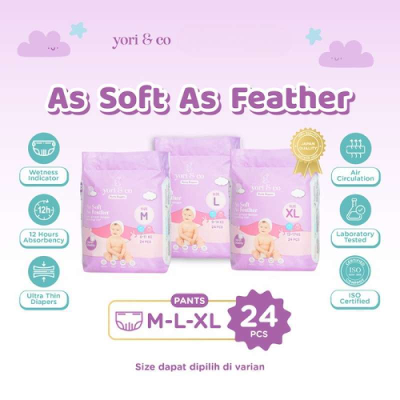Jual Yori Codiapers As Soft As Feather Tape Pants Size Nb/s/m/l