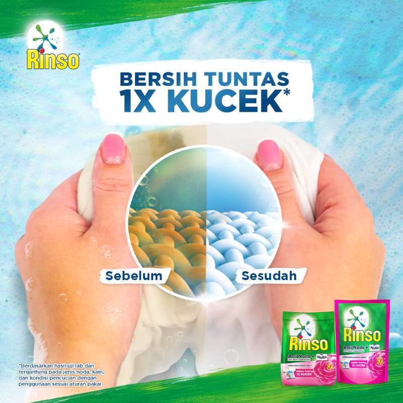 Promo [banded Lebih Murah 30%] Rinso Detergen Cair Rose Fresh 1.65l ...