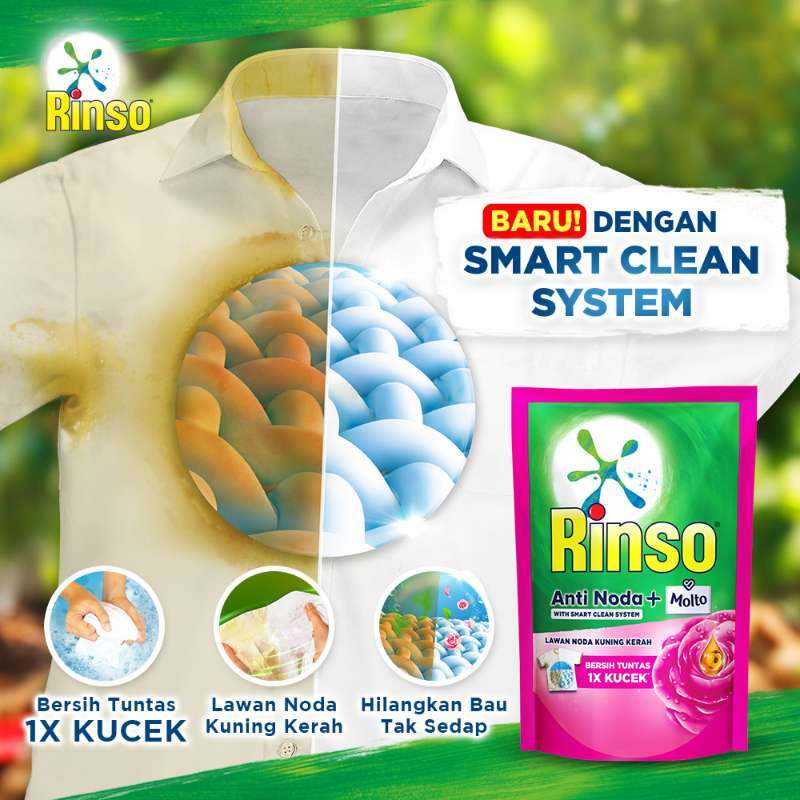 Promo [banded Lebih Murah 30%] Rinso Detergen Cair Rose Fresh 1.65l ...