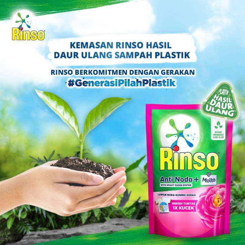 Promo [banded Lebih Murah 30%] Rinso Detergen Cair Rose Fresh 1.65l ...