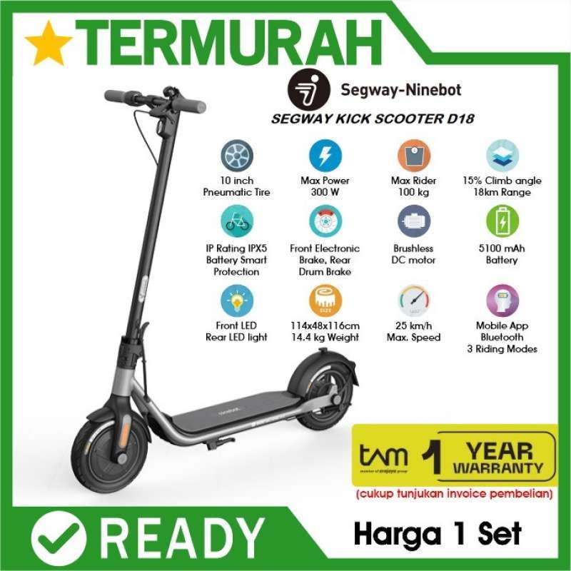 Ninebot Scooter Ninebot Segway Ninebot Scooter D18 Skuter Listrik