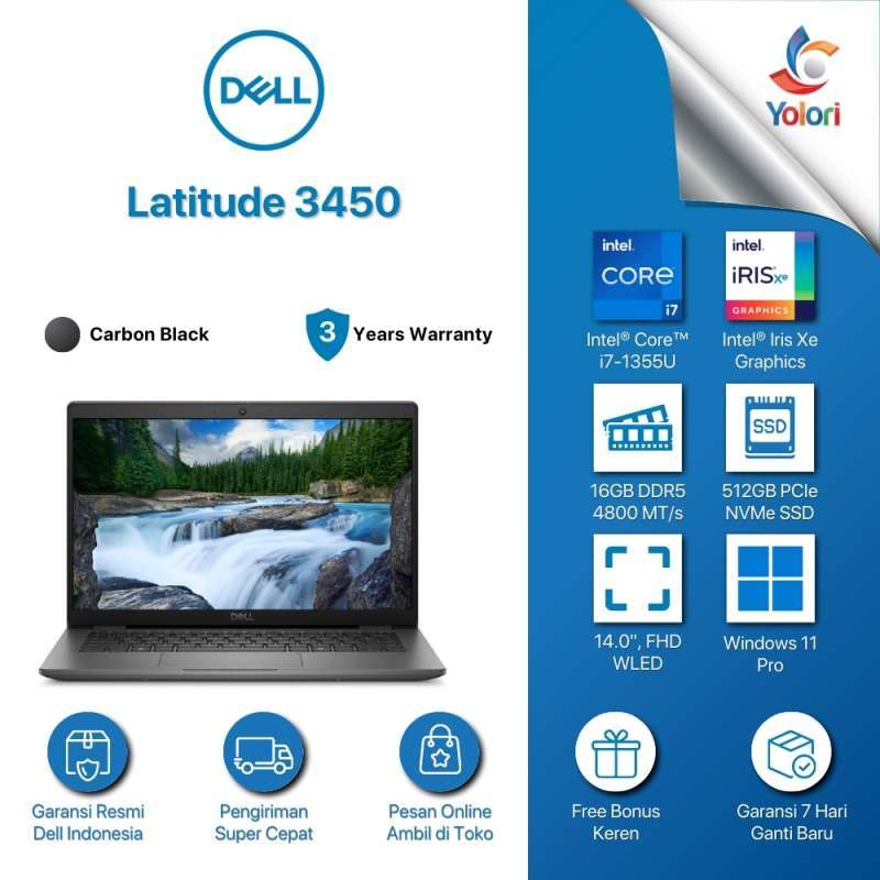 Dell Latitude 3450 i7-1355U 16GB 512GB UMA Windows 11 Pro 3YR