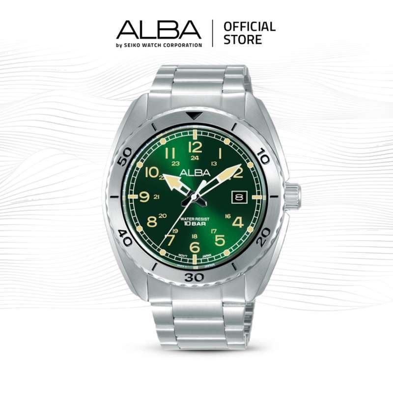 Promo Alba Active Jam Tangan Pria Sport As9u71 / As9u71x1 Quartz Green ...