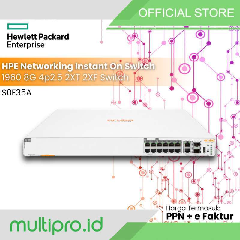 Jual Hpe Networking Instant On Switch 1960 8g 4p2.5 2xt 2xf 480w