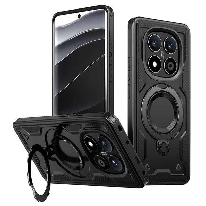 Generic Compatible With Xiaomi Redmi Note 14 Pro 5G/ Xiaomi POCO X7 5G Case, Hybrid Heavy Duty Protection Defender Kickstand Armor Case Cover, Anti-Fall Drop Protection, Shockproof Case, Black | Best Price - View #2