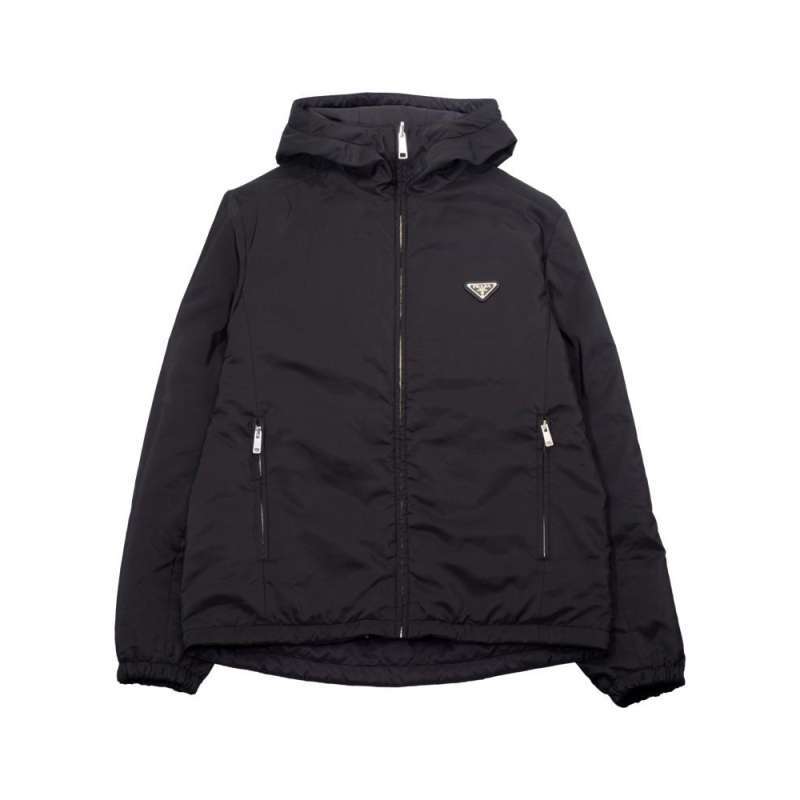 Prada Triangle Logo Reversible Jacket Black