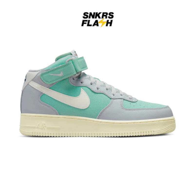 Sepatu Sneakers Pria NIKE AIR FORCE MID 07 LX GREY FOG GREEN DQ8766002