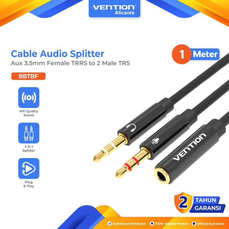 Trrs To Trrs Splitter Vention Kabel Audio Splitter Aux Female TRRS