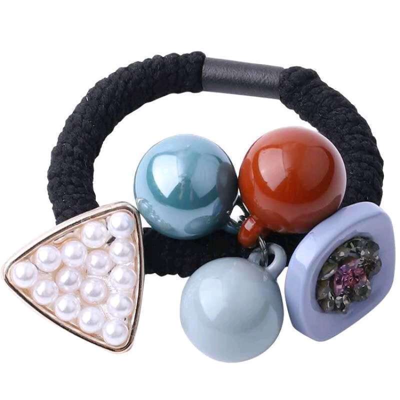 AJP1013 Girl Headband Rhinestone Pearl Hairbands Birthday Gift Hair Rope  Headdress