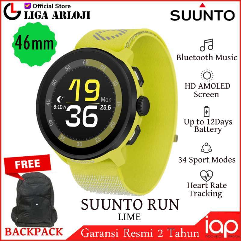 Jual Suunto Run Lime Music Amoled Jam Tangan Smart 46mm Smartwatch