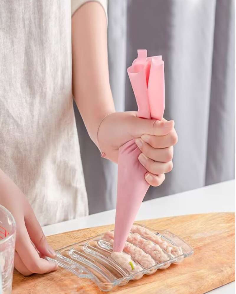 Silicone Piping Bag Segitiga Reuseable Kantung Piping Bag untuk Kue Dipakai  berulang Silicone Cake