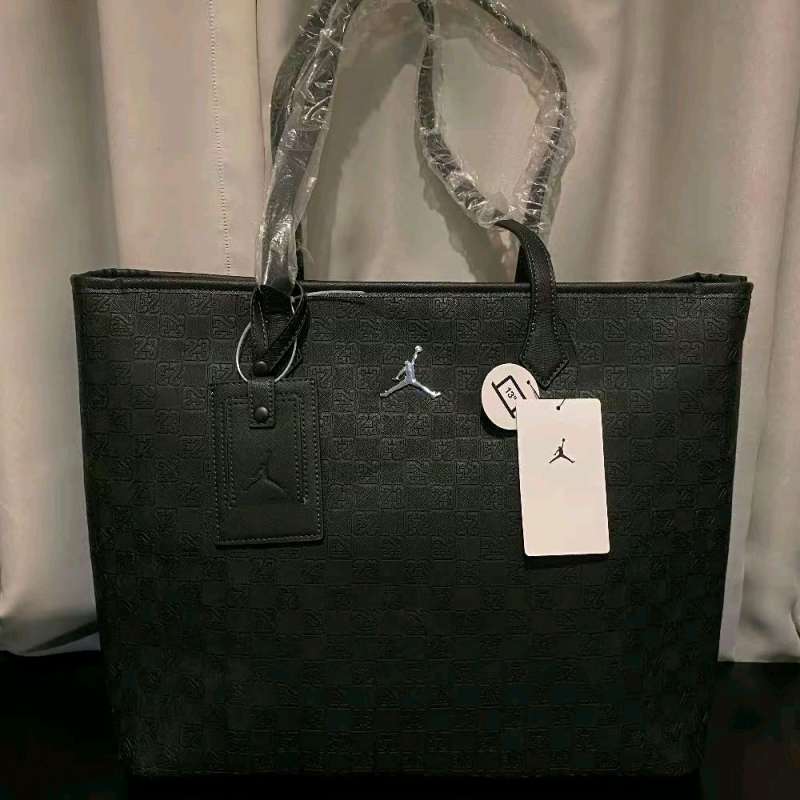 Air Jordan Tote Bag Black Faux Leather Tas 100% Original