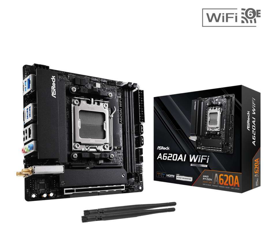 ASROCK A620AI WiFi AM5, Mini-ITX, x DDR5, USB Type-C Motherboard