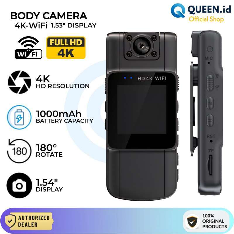 Mini Camera Wireless 4k Camera QUEEN Body Cam Mini Camera 4K Full