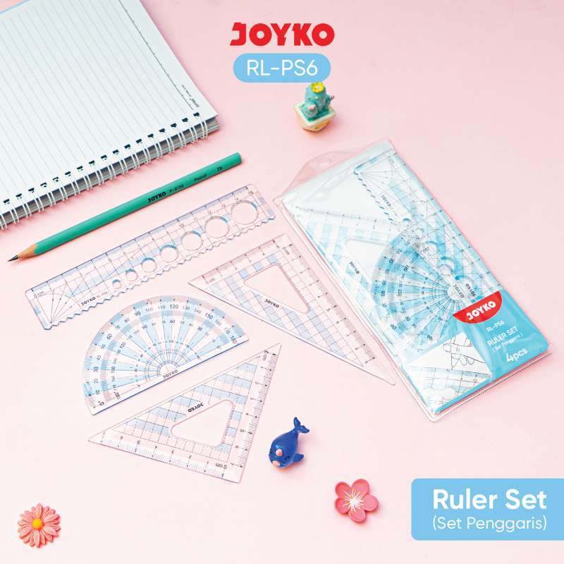 Jual Joyko Ruler Set Penggaris Rl-ps6 1 Set 4 Pcs Di Seller Joyko ...