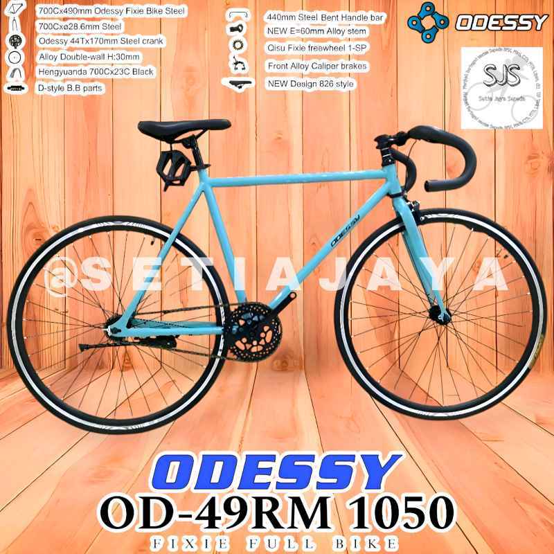 Sepeda Fixie Full Bike 700C ODESSY OD-49RM 1050 Frame Steel New