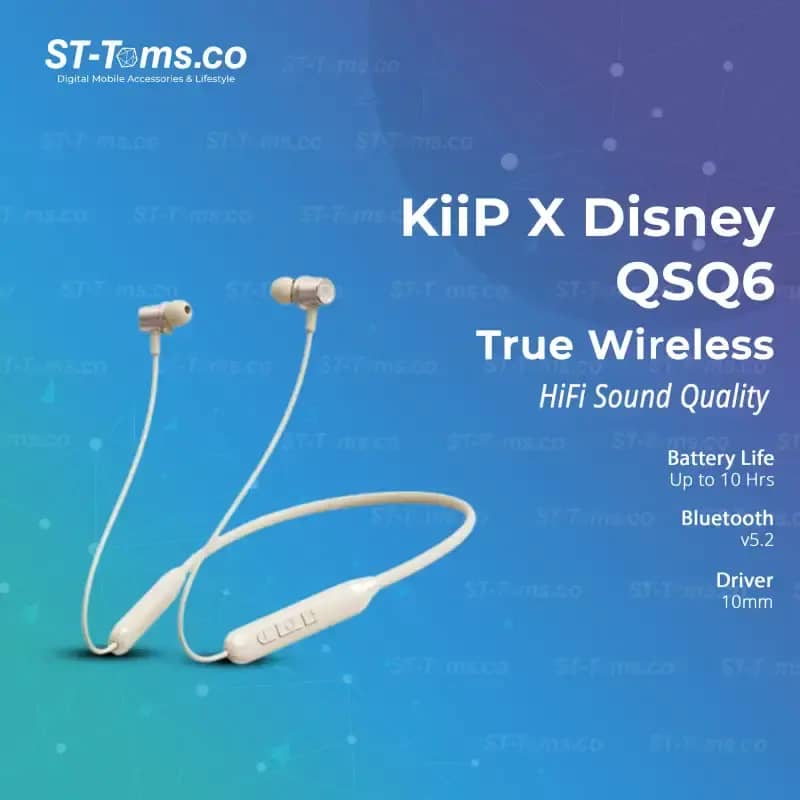 KiiP x Disney TWS QSQ6 Sport Bluetooth Earphone Wireless Bluetooth Headset  Handsfree Earphone Sport