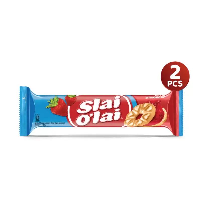 Jual Paket 2 Biskuit Roma Slai O'lai Strawberry Roll 128 Gram Di Seller ...
