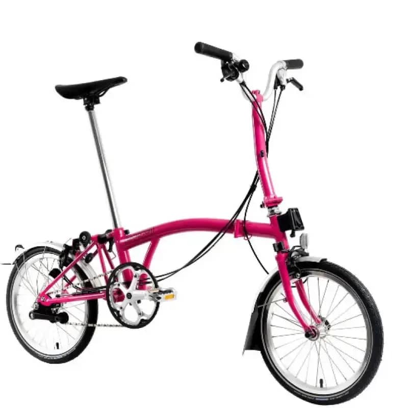 Sepeda Lipat Brompton C Line Explore Mid Rise Hot Pink