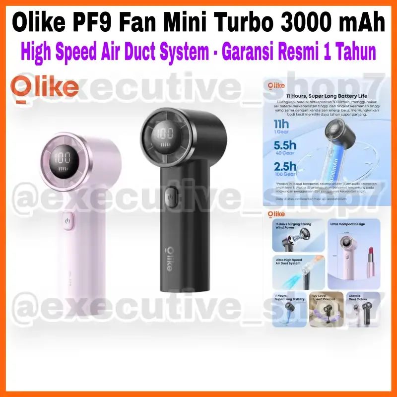 Jual Olike Pf9 Fan Mini Turbo 3000 Mah High Speed Air Duct System ...