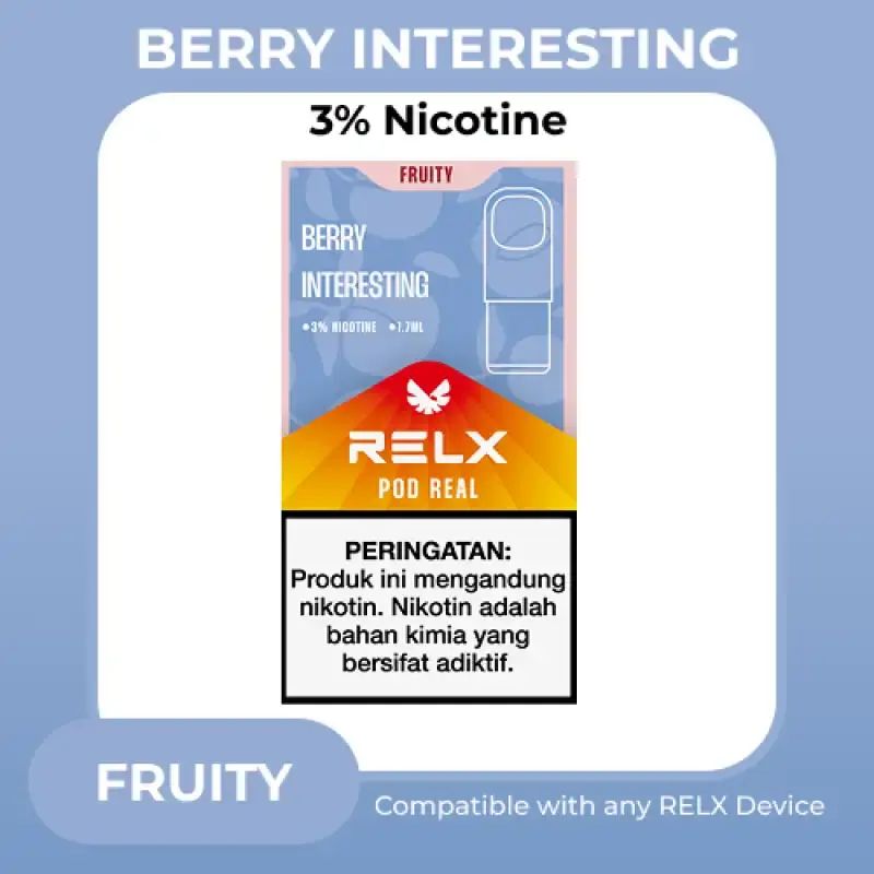 Jual Relx Pod Real - Berry Interesting Di Seller Relx Store Indonesia Flagship Store - Pegangsaan Dua, Kota Jakarta Utara | Blibli Jual Relx Pod Real - Berry Interesting Di Seller Relx Store Indonesia Flagship Store - Pegangsaan Dua, Kota Jakarta Utara | Blibli