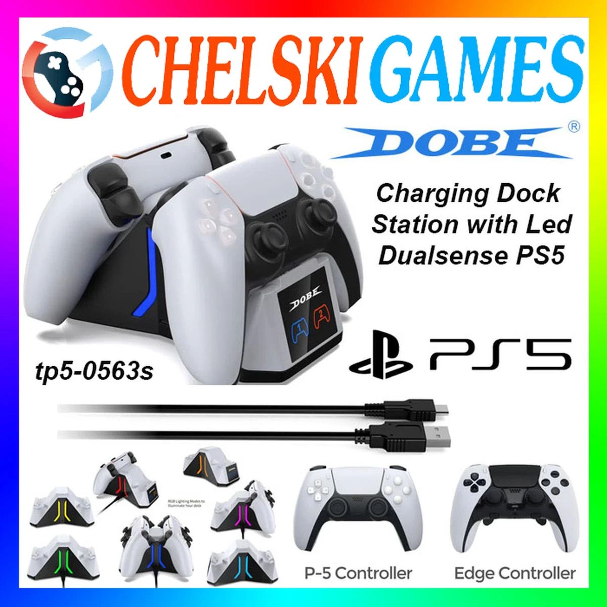 Jual Dobe Rgb Dual Charging Dock Station Fast Charging With Led 