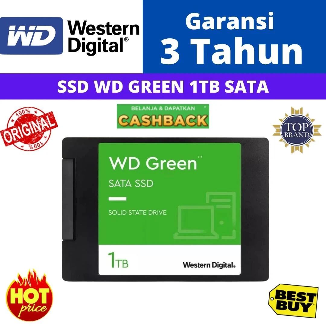 Promo Wd Green Ssd 1tb Sata Iii / Ssd Wd Green 1tb - Ssd Internal