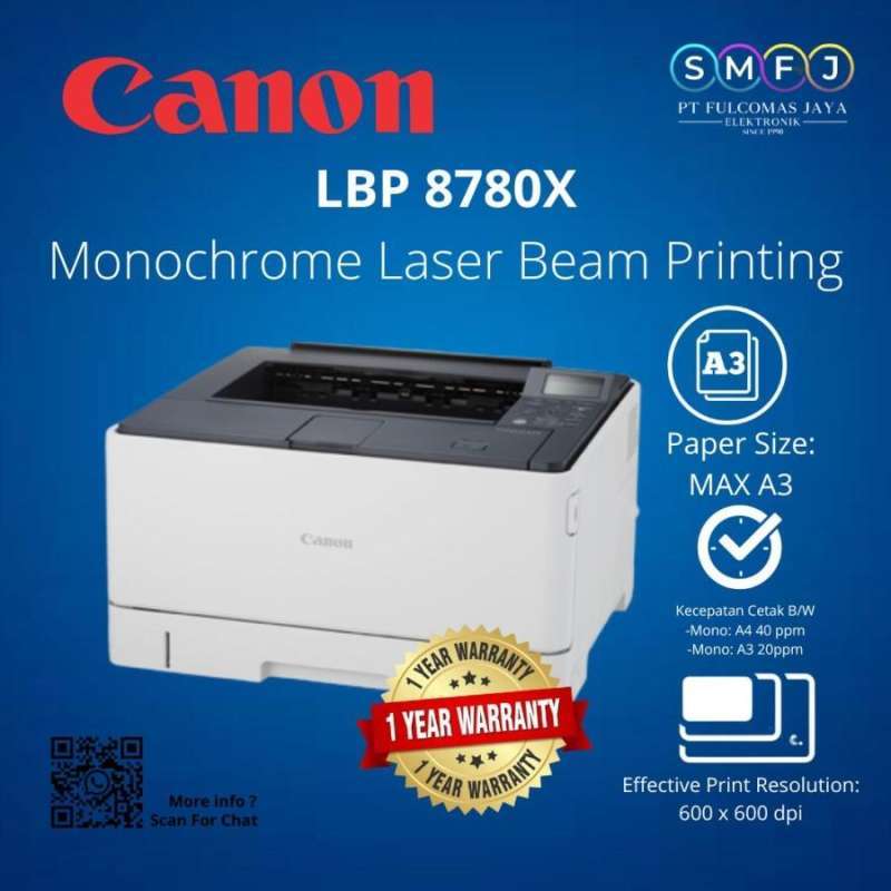 Jual Printer Canon A3 Laser Mono LBP 8780X Duplex GARANSI RESMI