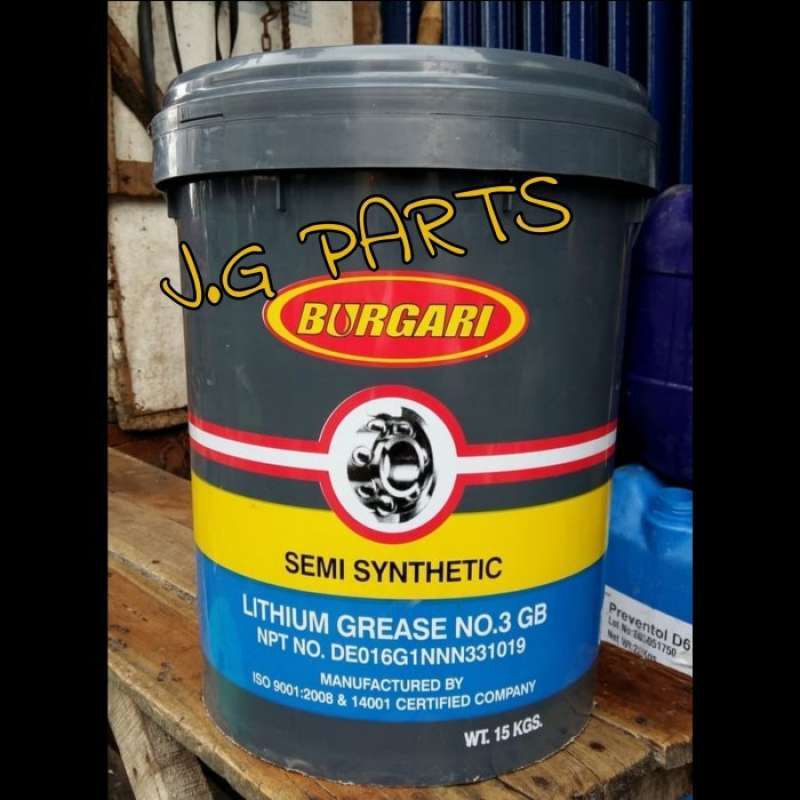 Promo Gemuk Burgari Lithium Grease No.3 Gb Wheel Bearing Pail 15 Kg Diskon 7 di Seller Pusat