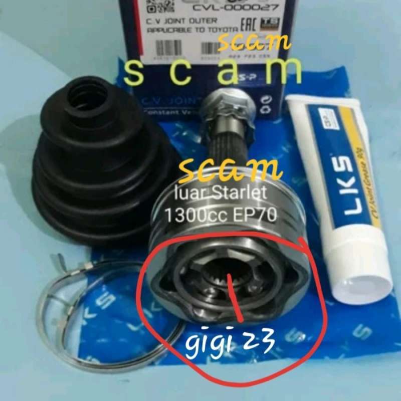 Jual Cv Joint As Kopel Luar Toyota Starlet Ep70 1300Cc di Seller