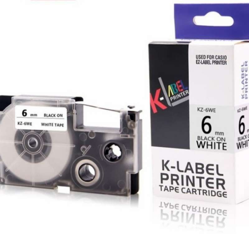 Jual Refill Klabel Printer Ez Label 6mm Compatible Casio Tape
