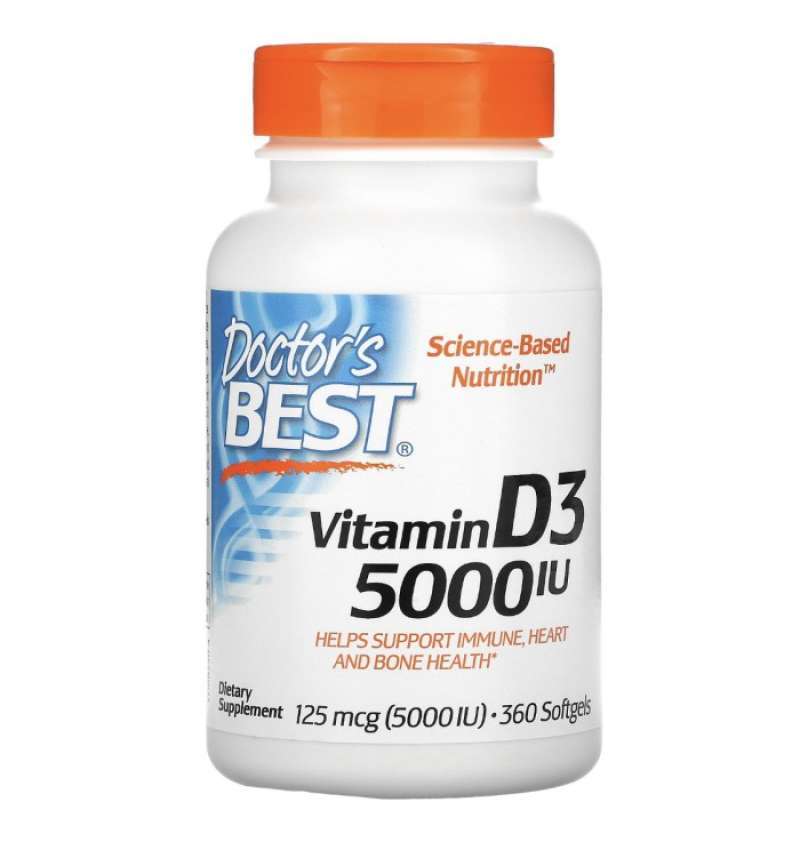 Promo Doctor's best vitamin D3 5000IU Vitamin D 5000 IU 360 softgels