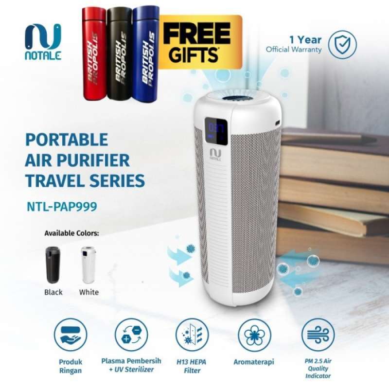 Promo [Garansi] Notale Air Purifier Travel Series Rechargeable Hepa 13