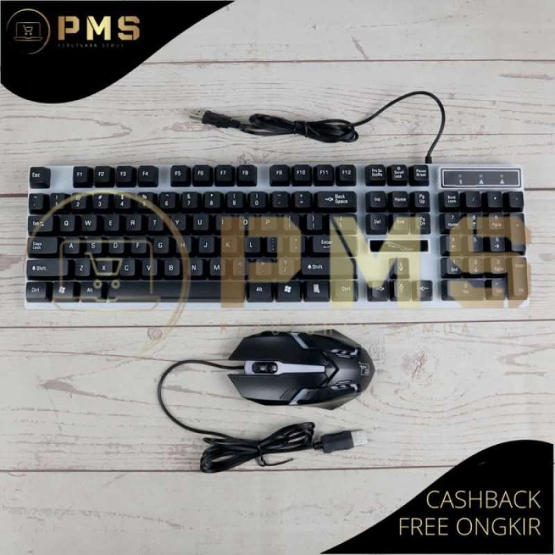 Promo Combo Gaming Keyboard RGB Mechanical Feel with Mouse G2 Diskon