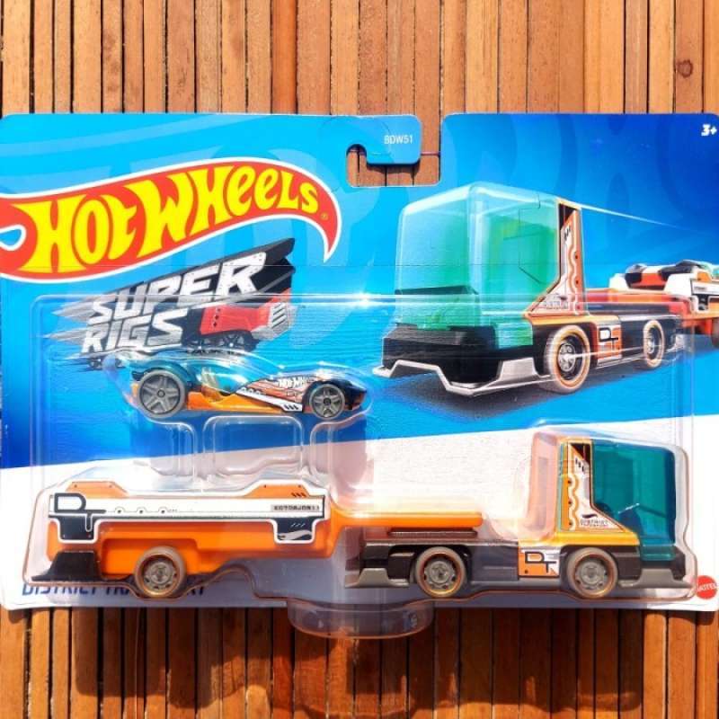 Promo Hotwheels Super Rigs District Transport With Sky Dome Trailer