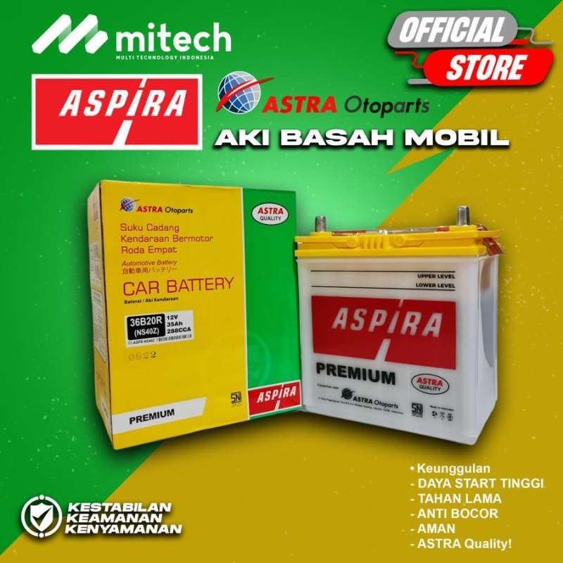 Jual Aki Mobil Chevrolet Spark ASPIRA ASTRA NS40Z Aki Basah 12V / 35Ah
